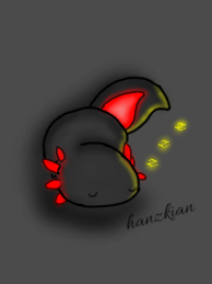 the sleeping red black axolori