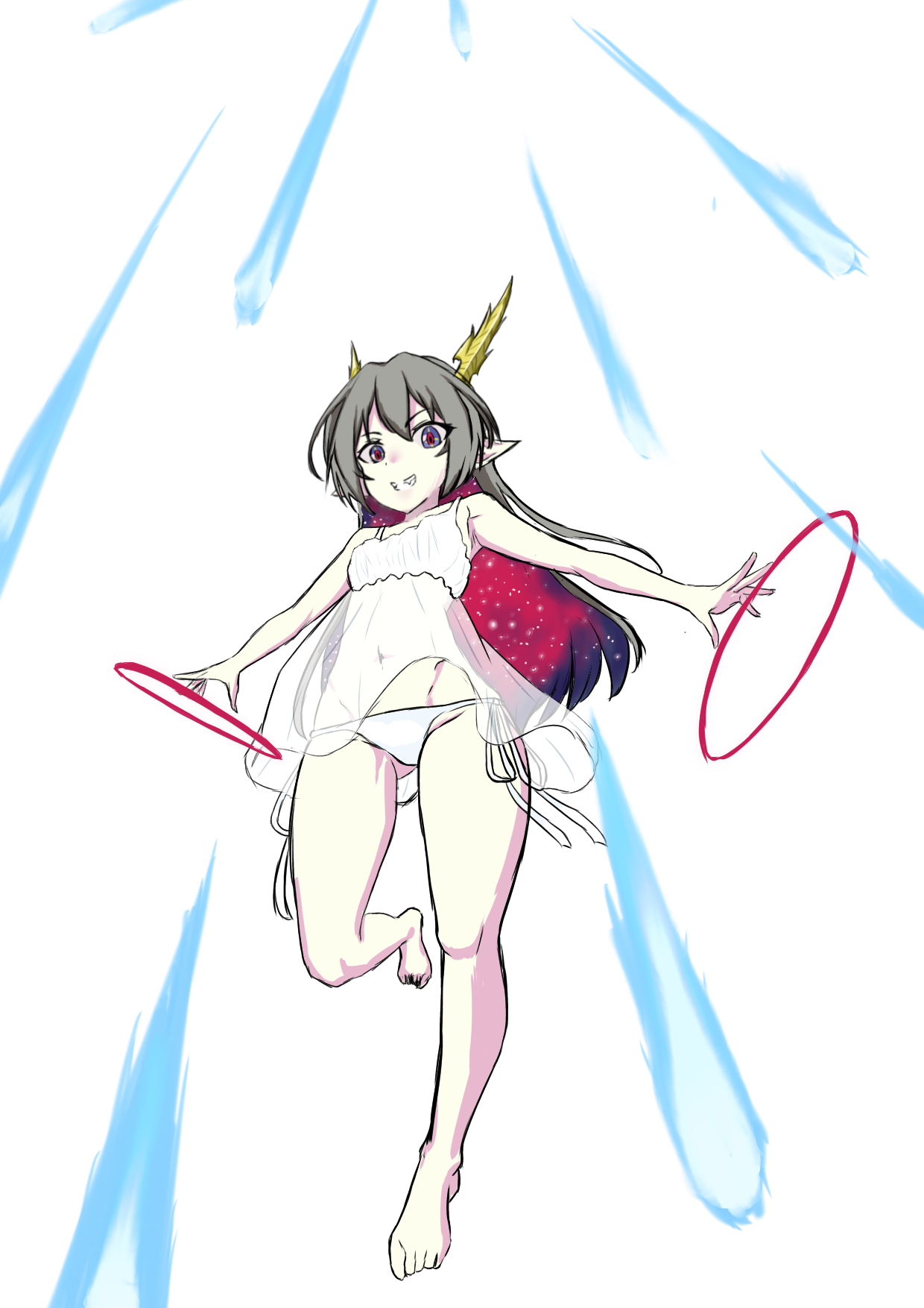 貧乳幼女透けワンピ龍娘 は りゅうせいぐん を 繰り出した イラストメイキング Ibispaint 貧乳幼女透けワンピ龍娘 は りゅうせいぐん を 繰り出した イラストメイキング Ibispaint
