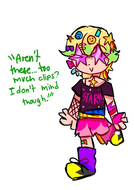 Spencer wearing star's clothes