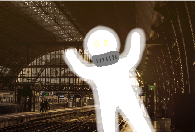 Brightness in a train station