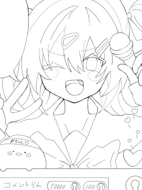 P丸様 線画 - ibisPaint