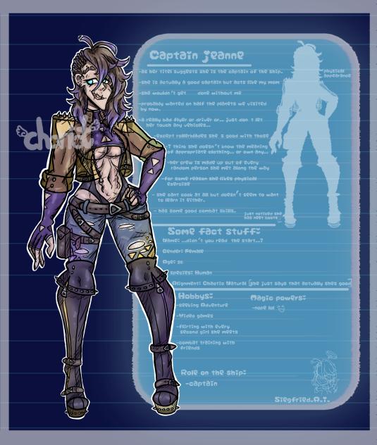 Jaenne Charachter sheet