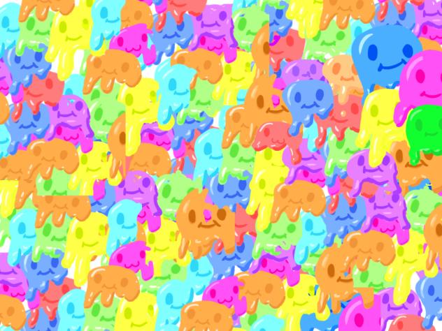 decora melted smiley faces