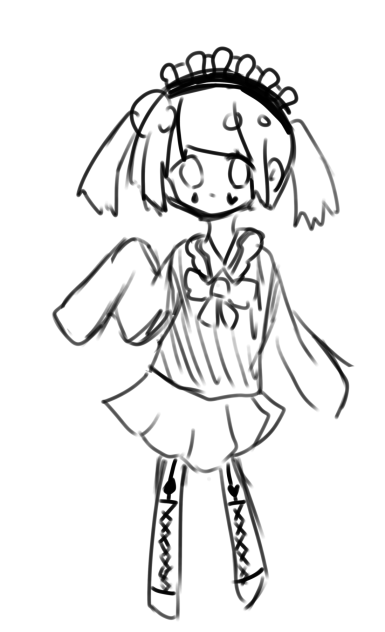 ラフ画　オリキャラ　ルリちゃん！