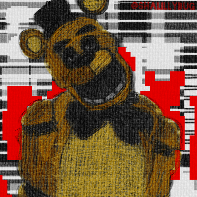 golden freddy lazy drawinf