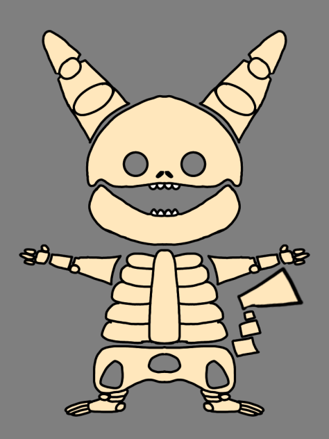 Pikachu Skeleton