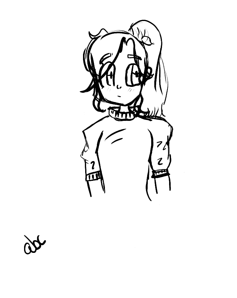 dibujo en blanco y negro ibispaint
