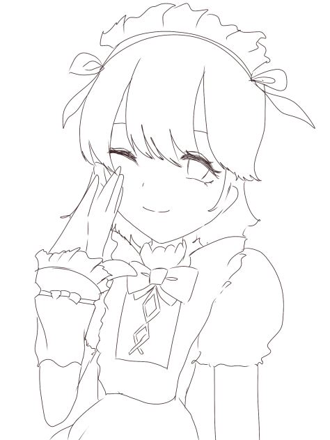 こそこそメイド　線画