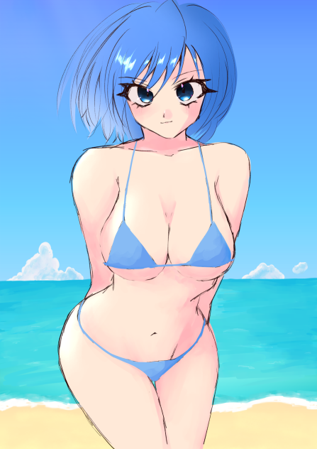 ビキニの女の子描いたよ~