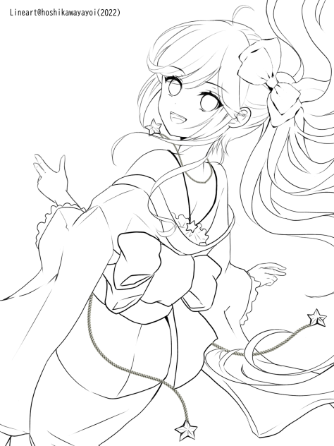 打上げ花火(ぬりえ)