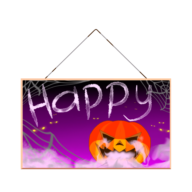 Halloween House Door Sign Board
