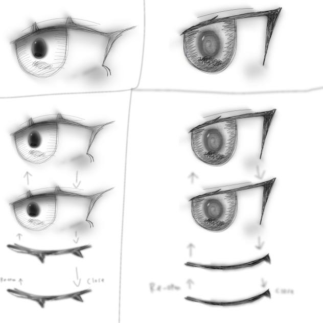 Random eye sketches + blink tut ♡