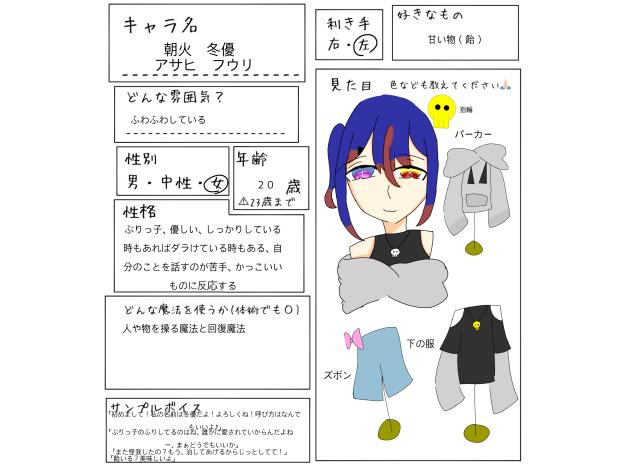 #魔法警察キャラシ