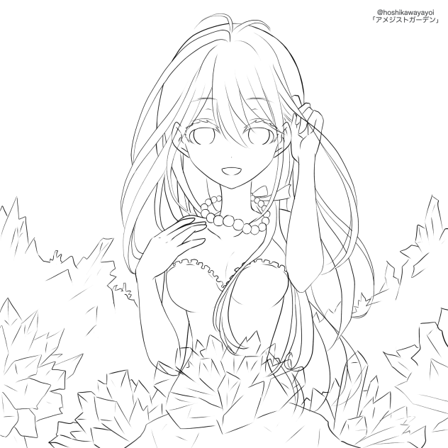 アメジストガーデン(ぬりえ)