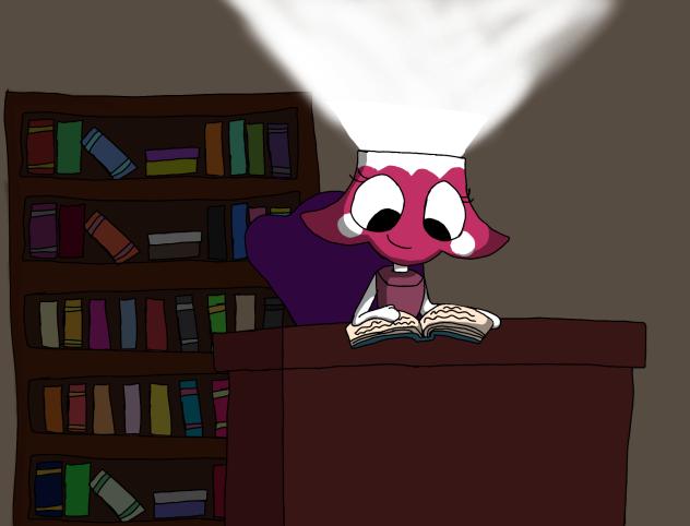 Brightney reading a book