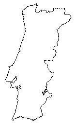 Pixelated map of Portugal