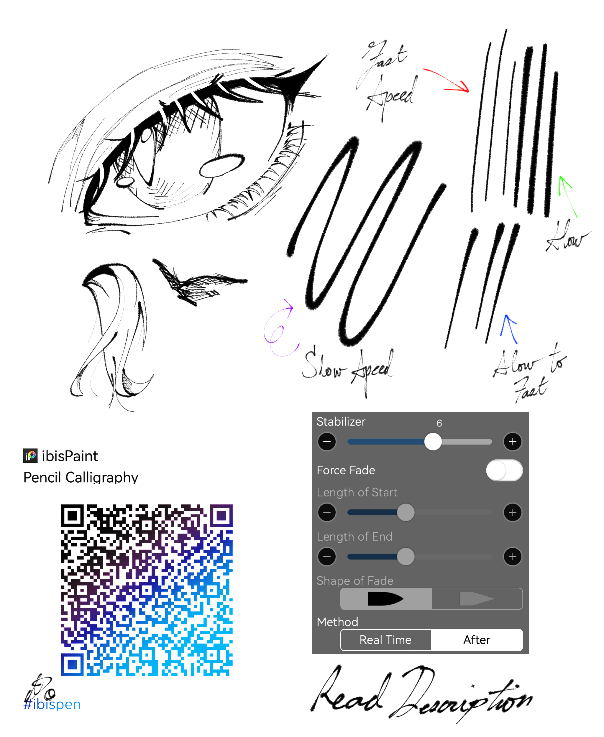 Pencil Calligraphy pen - ibisPaint