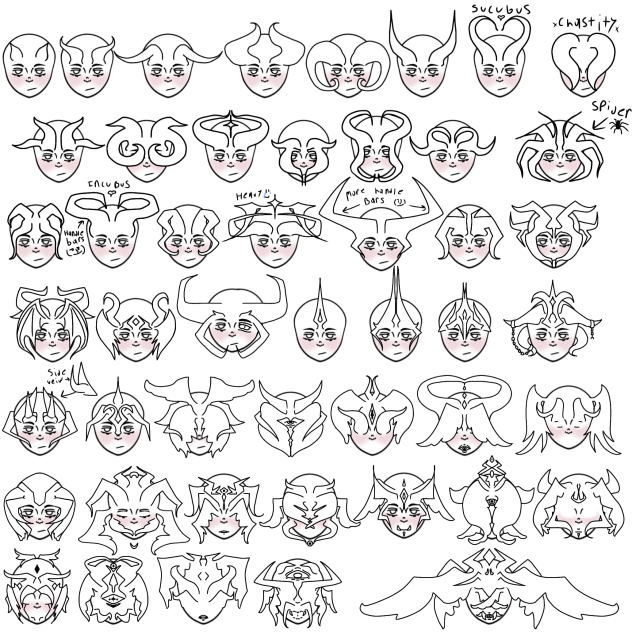 demon n angel facial patterns