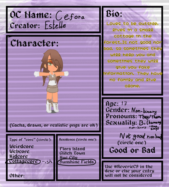 Character sheet (I’m sorry for so many)