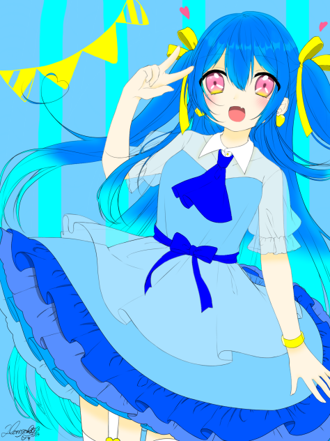 花咲のあさんの線画を借りました。