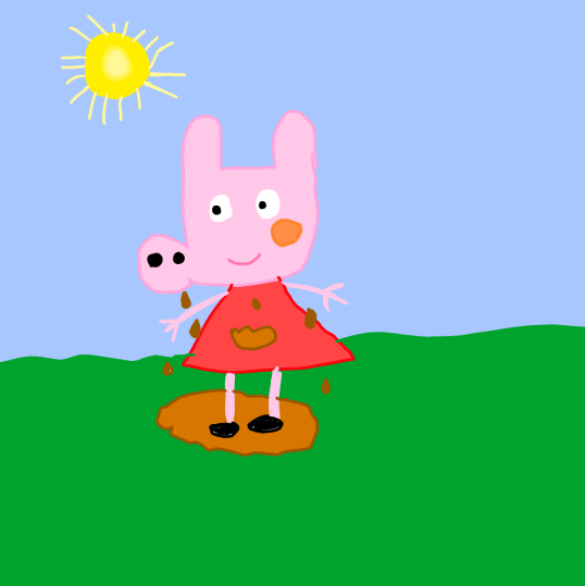 Peppa Pig jump up and down