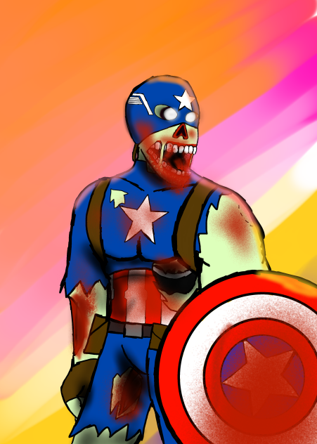 Zombie captain America