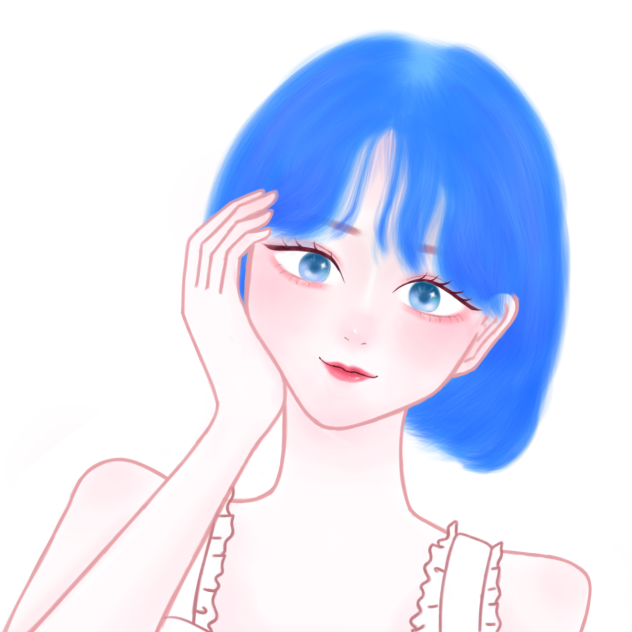青髪の子