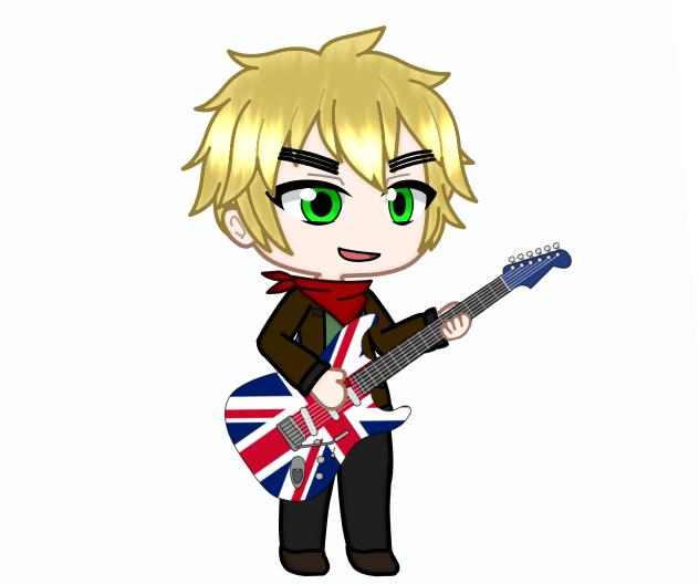 England playing guitar