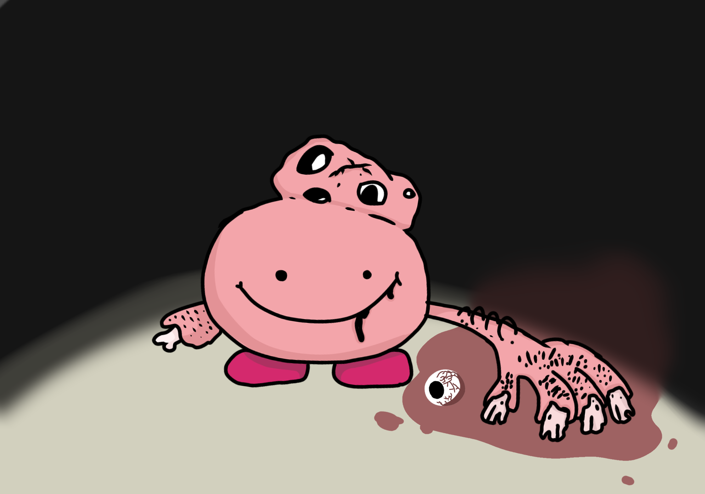 spooky kirby art (meatcanyon style) ibisPaint