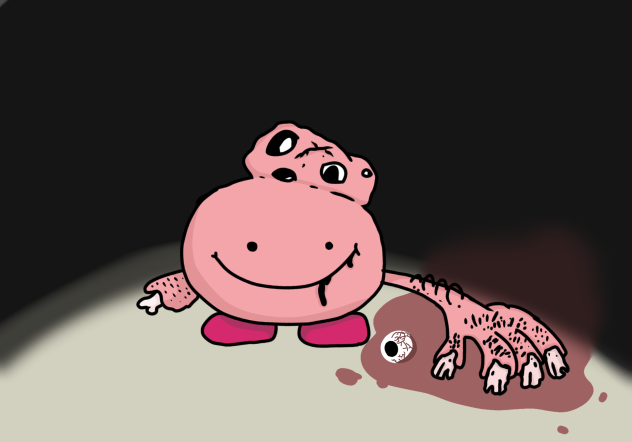 spooky kirby art (meatcanyon style)
