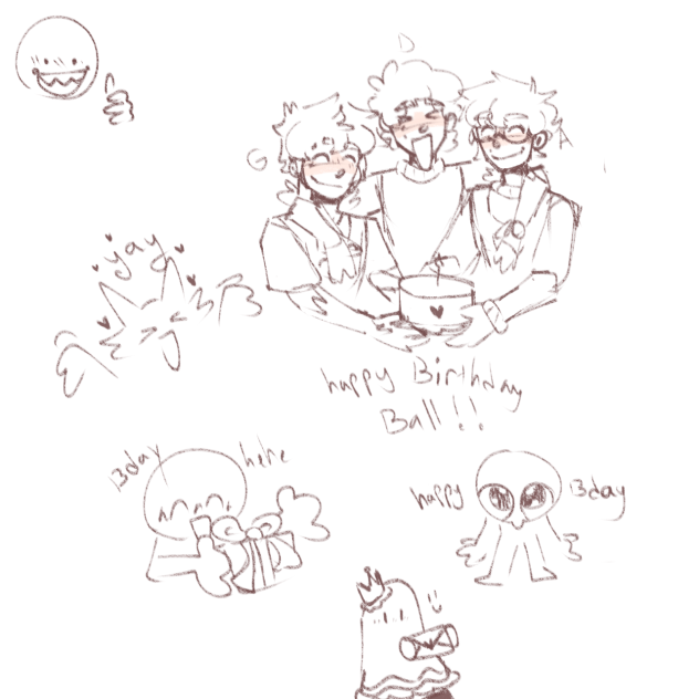 Bday doodles for my prtner