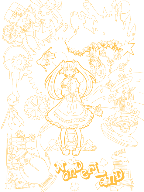 WONDERLAND!! 線画 塗ってください!!