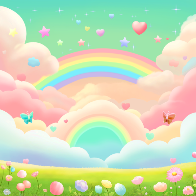 cute colorful field