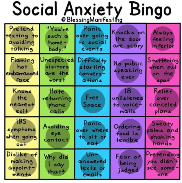 Social Anxiety Bingo - clean copy