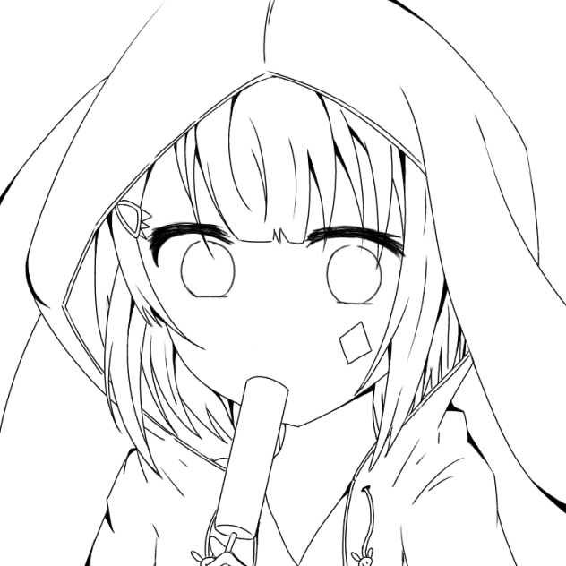 線画 女の子 ⑭