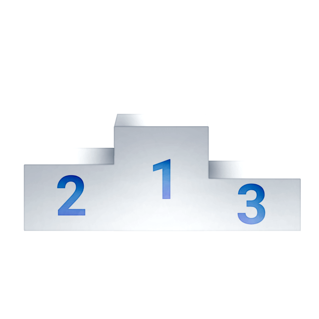 Winners podium