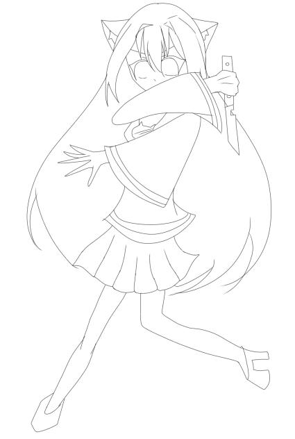 塗り絵！線画！