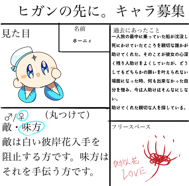 ヒガンの先に キャラ募集
