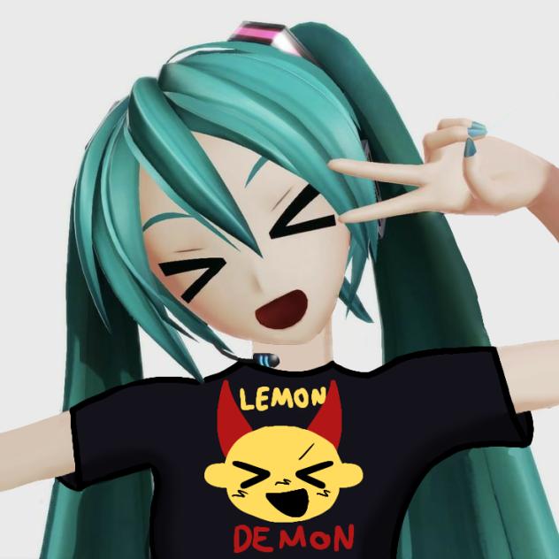 Miku in Lemon Demon t-shirt🤯🤯🤯