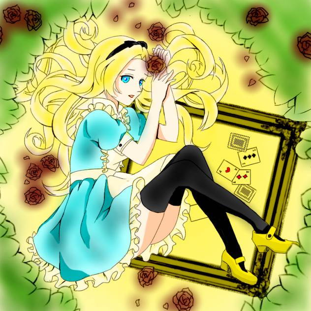 線画お借りました！ アリス