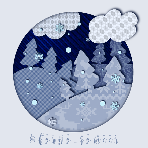 winter Wonderland paper cutout art ❄
