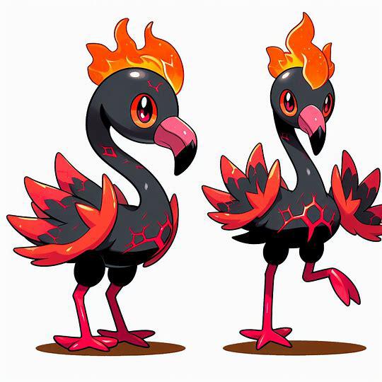 Fakemon. Flameingo’s evolution..