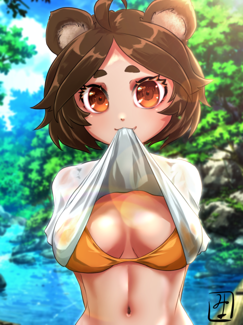 水着タヌ子さん