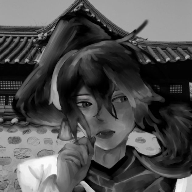 잼민이가 그린 흑백사진 그림