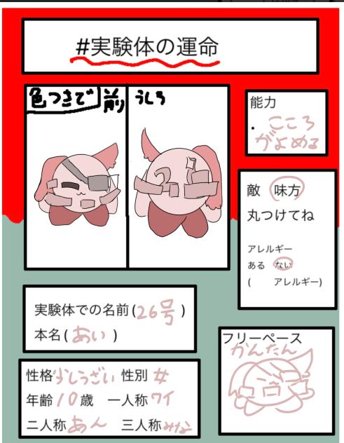 ちゃまるさんのキャラ募