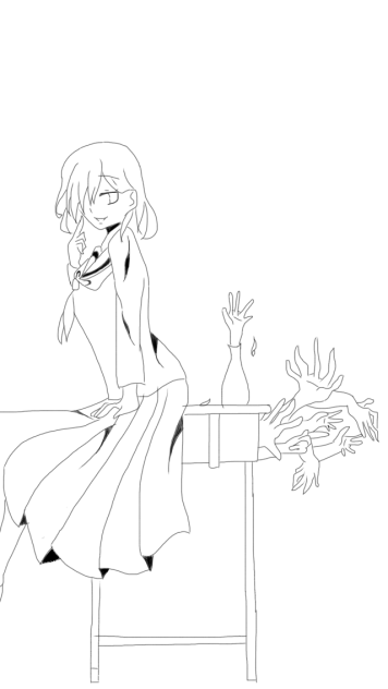 【塗って下さい】線画     机の中