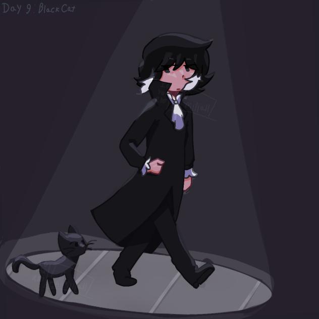 Black cat (day 9 inktober