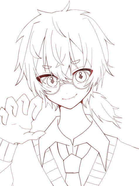 おめがね👓線画