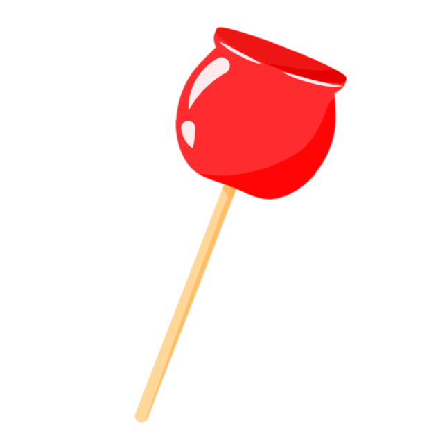 Candied apple sticker
