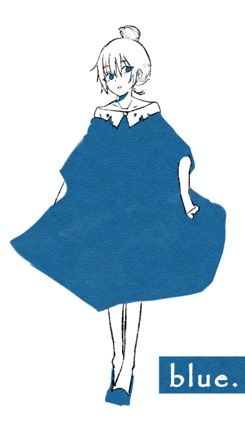 blue。